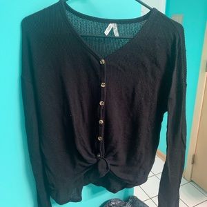 Black knit sweater